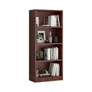 Fontoi Decorative Bookshelf, Freestanding Adjustable Bookcase with 4 Shelves, Display Bookshelf for Home Office, Brown, 11.6"* 24.4"*55.9" - 1 of 1