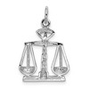 Black Bow Jewelry 14k White Gold Scales of Justice Charm - 3 of 4