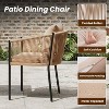 Lirago 2-Piece Outdoor Rattan Dining Chairs Set - Waterproof Cushions & Rust-Resistant Metal Frame 43.3"x25.6"x35.4" - 4 of 4