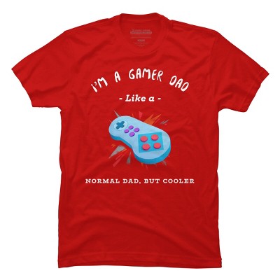Men's Design By Humans Gamer Dad Like A Normal Dad, But Cooler By KaiHamilton T-Shirt