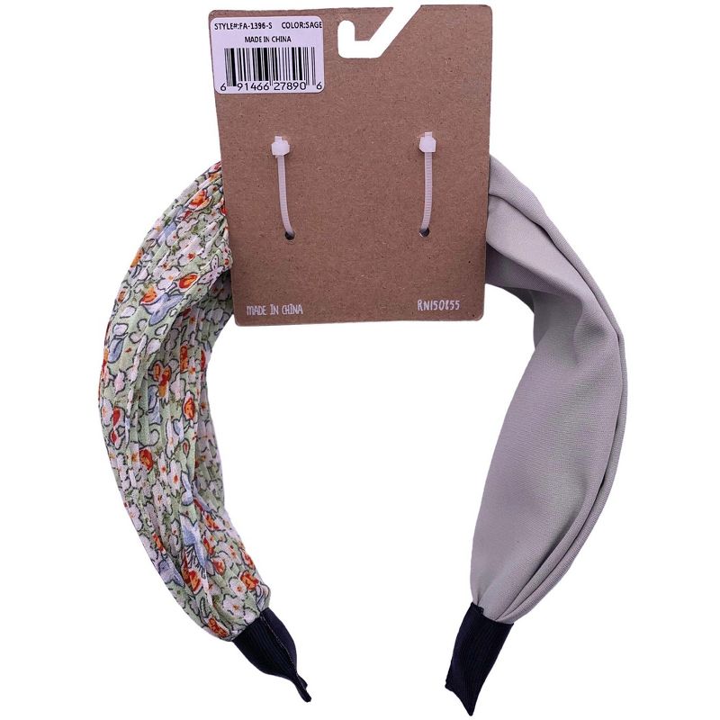 Willow & Ruby Women's Headband - Floral and Wide Color Block Headband for Women, 4 of 5