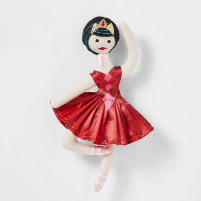 Ballerina with Red Skirt and Pink Shoes Christmas Tree Ornament - Wondershop™