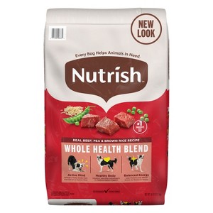 Nutrish Whole Health Blend Real Beef, Pea & Brown Rice Recipe Dry Dog Food - 1 of 4