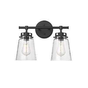 Millennium Lighting Amberose 2 - Light Vanity in  Matte Black - 1 of 3