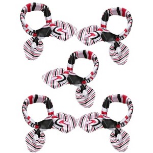 Allegra K Women's Soft Square Neck Scarves Multi Pattern Neckerchief Red White Stripes 19.6"x19.6" - 1 of 4