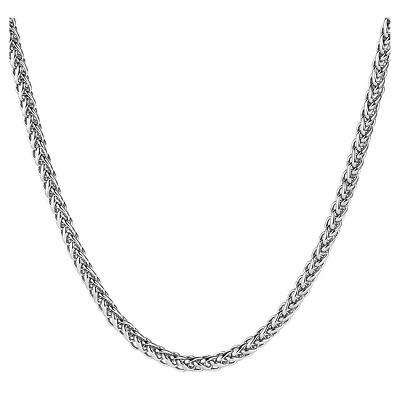 Men's West Coast Jewelry Stainless Steel Spiga Chain Necklace