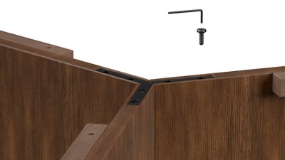 39.5'' Walnut Wood Starburst Round Coffee Table