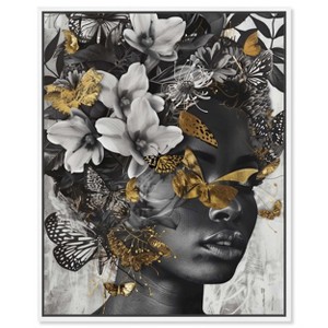 Art Remedy Hidden Golden Butterflies Gold Fashion Wall Art Framed - 1 of 4