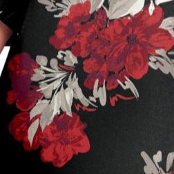black red floral