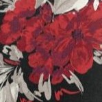 black red floral