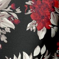 black red floral