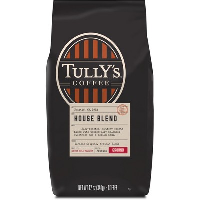 Tully's Coffee House Blend Ground Coffee - Medium-Dark Roast - 12oz