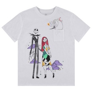 Ladies Disney Jack Skellington Shirt - The Nightmare Before Christmas Tee - Skellington Short Sleeve Fashion T-Shirt - 1 of 4