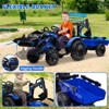 Ride on Tractor with 3-in-1 Functions, 24v Kids Electric Construction Vehicle, Excavator & Bulldozer Play, Remote Control, EVA Tires, LED Lights - 3 of 4