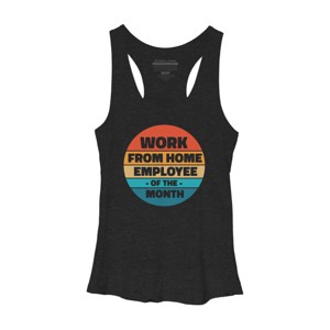 Women's Design By Humans Home office - employee of the month By RandomDudeArt Racerback Tank Top - 1 of 3
