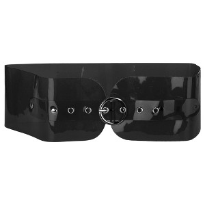 INSPIRE CHIC Women Clear Waist Belts, Wide Transparent Round Buckle PVC Waistband Belt for Dress - 1 of 4