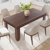 Farmhouse Dining Table - 71" Rustic Brown Wooden Kitchen Table with Sturdy Frame, Seats 6-8 People for Dining Room & Kitchen - 2 of 4