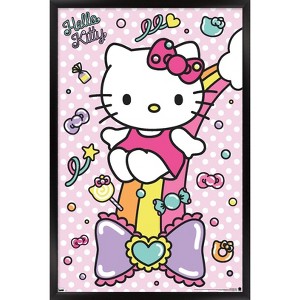 Trends International Hello Kitty: 21 Sugar Rush - Rainbow Framed Wall Poster Prints - 1 of 4