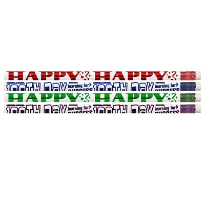 Musgrave Pencil Company Happy 100th Day Pencils, 12 Per Pack, 12 Packs