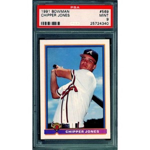 Chipper Jones Rookie Card 1991 Bowman #569 PSA 9 - 1 of 2