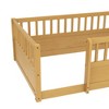 KWPZQEB Twin Size Montessori Toddler Floor Bed for Girls and Boys, Wood Bed Frame with Removable Safety Guardrails & Wood Slats - 4 of 4