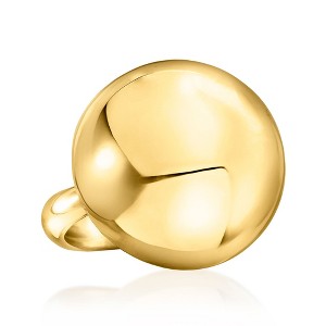 Ross-Simons Italian 18kt Gold Over Sterling Dome Bead Ring - 1 of 4