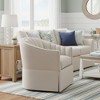 PAGED Swivel Accent Chair Modern Living Room Chairs with Vertical Channel Tufted Back and Metal Swivel Mechanism for Office - 4 of 4