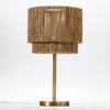 Modern Home Soho Jute Golden Brass Table Lamp w/Natural Jute Rope Shade - 3 of 4