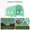 15' x 6' x 7' Walk-in Tunnel Greenhouse Garden Plant Growing House with Door and Ventilation Window, Green - 3 of 4
