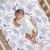 Lambs & Ivy Dino-Might 100% Cotton Dinosaur Baby/Toddler Fitted Crib Sheet - 2 of 4
