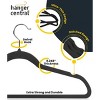Racxily New Premium Quality Velvet Hangers Ultra Thin Non Slip Adult Felt Space Saving Hangers for Closet, 360¡ã Swivel Hook Hold, Black - 2 of 4