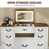 Fredees Multifunctional Vanity Desk with Mirror, LED Lights, USB Ports, Power Outlets, and Ample Storage – Stylish Makeup Dresser for Your Bedroom - 3 of 4