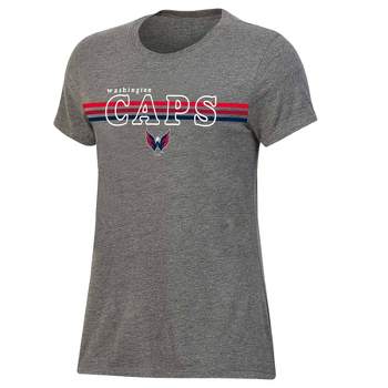 NHL Washington Capitals Women's Gray Short Sleeve Fashion T-Shirt