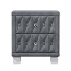 2-Drawer Elegant Velvet Nightstand, Bedside Table with Storage for Bedroom or Living Room – Maison Boucle - 4 of 4