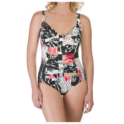 Women's Shirred One Piece Swimsuit - Shape Solver