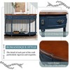 Sapphtopaz TV Stands Retro Arc Shape Storage Cabinet with 2 Tiers Open Shelf Half Moon Entryway Table with 2 Drawers for Living Room, Hallway - 2 of 4