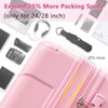 24 Inch Pink Hardshell Luggage Lightweight Durable ABS Suitcases with Double Wheels Expandable Checked - 3 of 4
