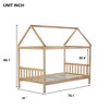 Sapphtopaz House Bed Frame for Kid Platform Bed with Wood Fence Frame for Kids Bedroom, Playroom, Nursery - 4 of 4