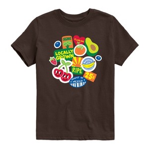 Boys' - Instant Message - Fruit Stamps Short Sleeve Graphic T-Shirt - 1 of 4