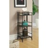 32.5" Extra Storage 3 Tier Foldable Metal Shelf - Breighton Home - 2 of 4
