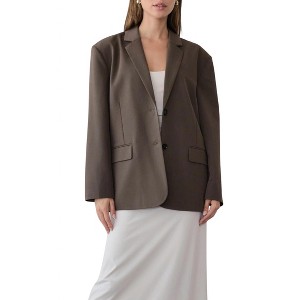 Women's Classic Two Button Front Blazer - MOD REF - 1 of 4
