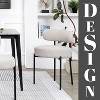 DYHOME Gray Boucle Dining Chairs Set of 2, Mid Century Modern Kitchen Chairs with Curved Backrest and Metal Legs - 3 of 4