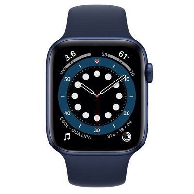 Apple Watch Series 6 GPS + Cellular 44mm Blue Aluminum Case with Deep Navy Sport Band - Target Certified Refurbished