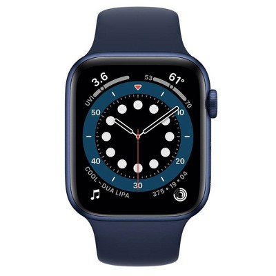 Refurbished Apple Watch Series 6 Gps + Cellular 44mm Blue Aluminum Case  With Deep Navy Sport Band - Target Certified Refurbished : Target