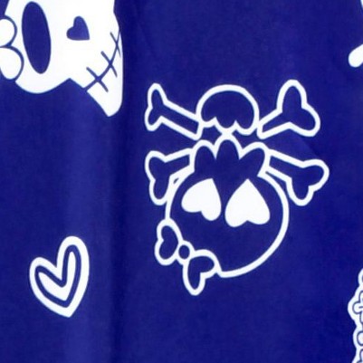 cartoon skull royal blue