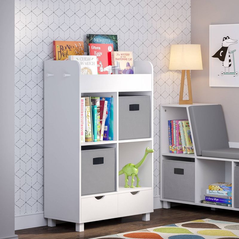 Kids&#39; Book Nook Cubby Storage Cabinet with Bookrack - RiverRidge Home, 3 of 19