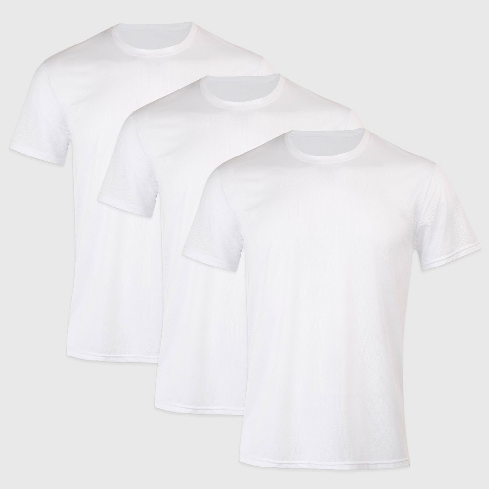 Hanes X-Temp® Men s All Day Breathable Mesh Crewneck Undershirt  White 3-Pack L