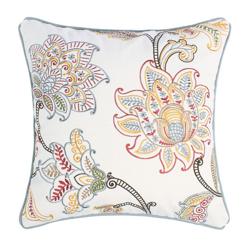 Inaya Floral Pillow 18x18 - Levtex Home, 1 of 2