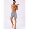 INSPIRE CHIC Men's Classic Elastic Waistband Plaid Pattern Boxer Shorts - 4 of 4