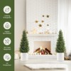 Artificial Cedar Topiary Tree for Outdoor,Potted Fake Cypress Plant with UV Resistant Leaves for Front Door Decor,Porch,Garden,Entryway, Set of 2 - 3 of 4
